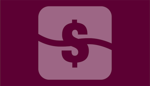 A graphic of a dollar sign on a black background