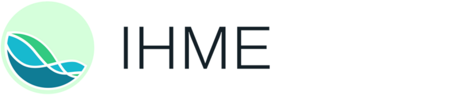 Institute for Health Metrics and Evaluation logo with text that reads "IHME"