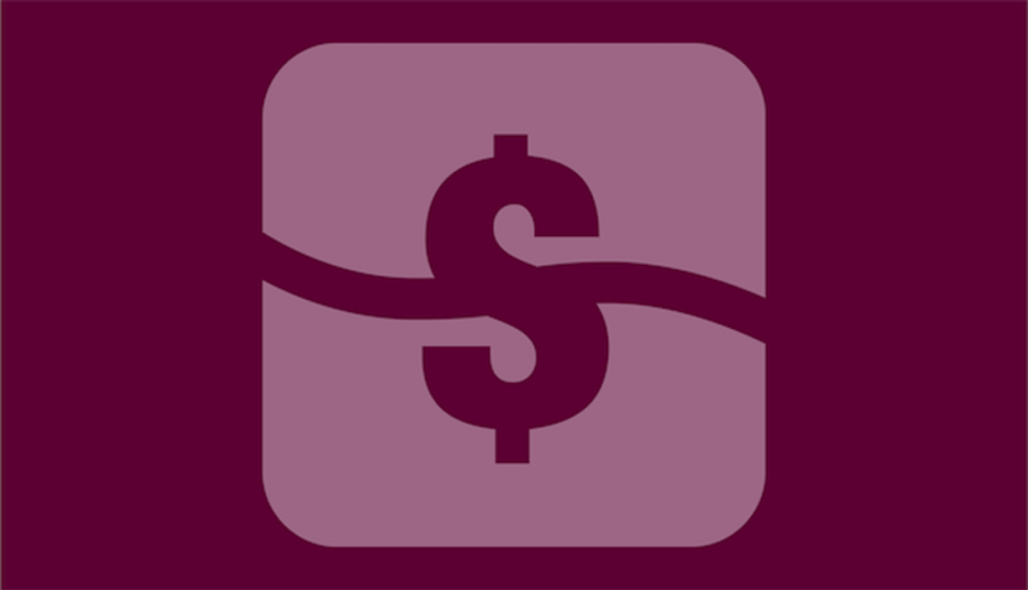A graphic of a dollar sign on a black background