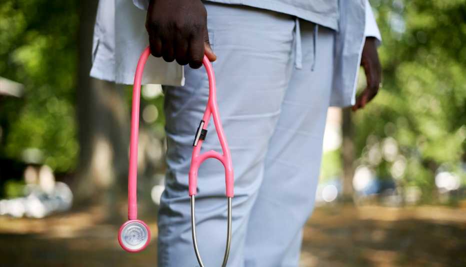sylvia abbeyquaye at amory park in brookline massachusetts holding a stethoscope
