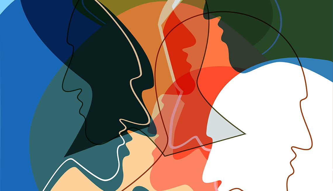 illustration of multiple heads