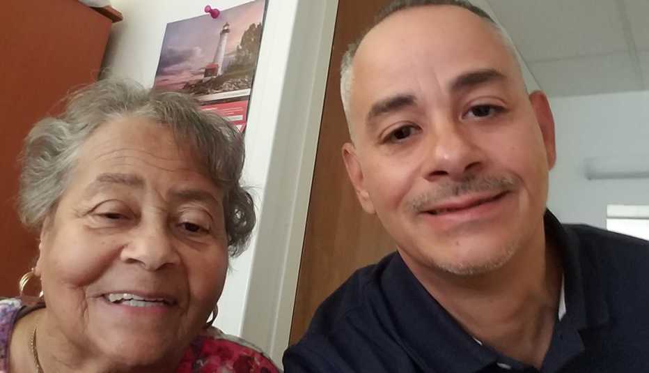 Nina brown with her son michael Nina brown with her son michael