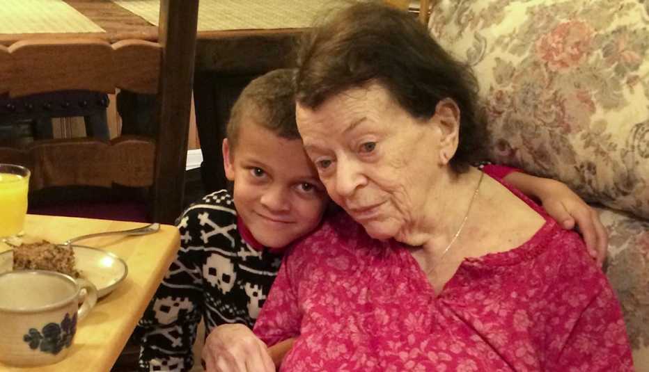 Cheryl Fink Lolley with her young great grandson