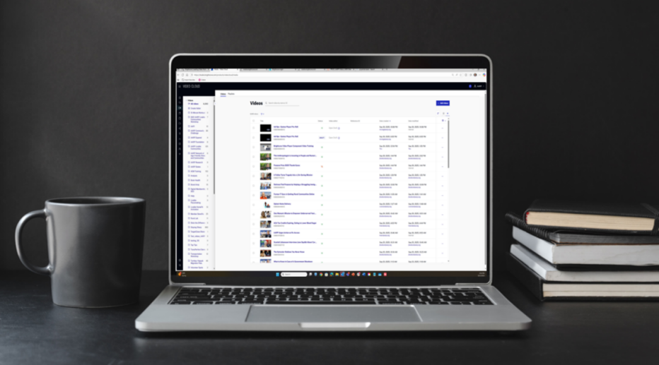 Image of a computer screen with the Brightcove application on it. 