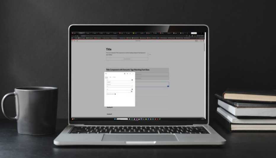Image of webpage on screen of a laptop
