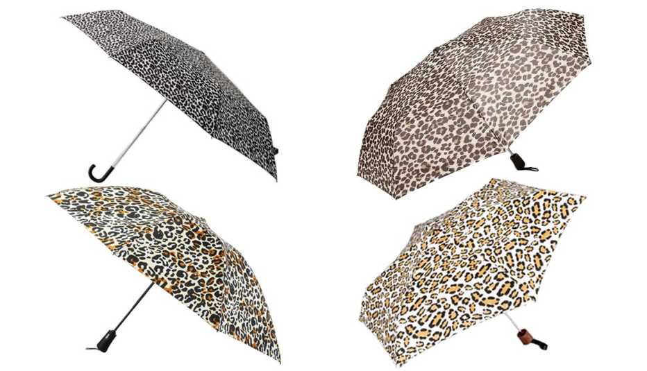 MANGO Leopard print umbrella Old Navy Compact Automatic Umbrella Cirra by ShedRain Leopard Print Mini Manual Compact Umbrella Totes Automatic Reverse Close InBrella Umbrella