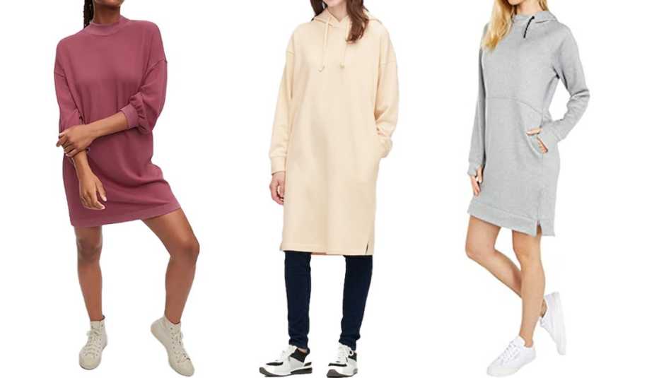 Gap Fleece Crewneck T Shirt Dress Uniqlo Women Sweat Hoodie Long Sleeve Dress Burton Oak Hoodie Dress