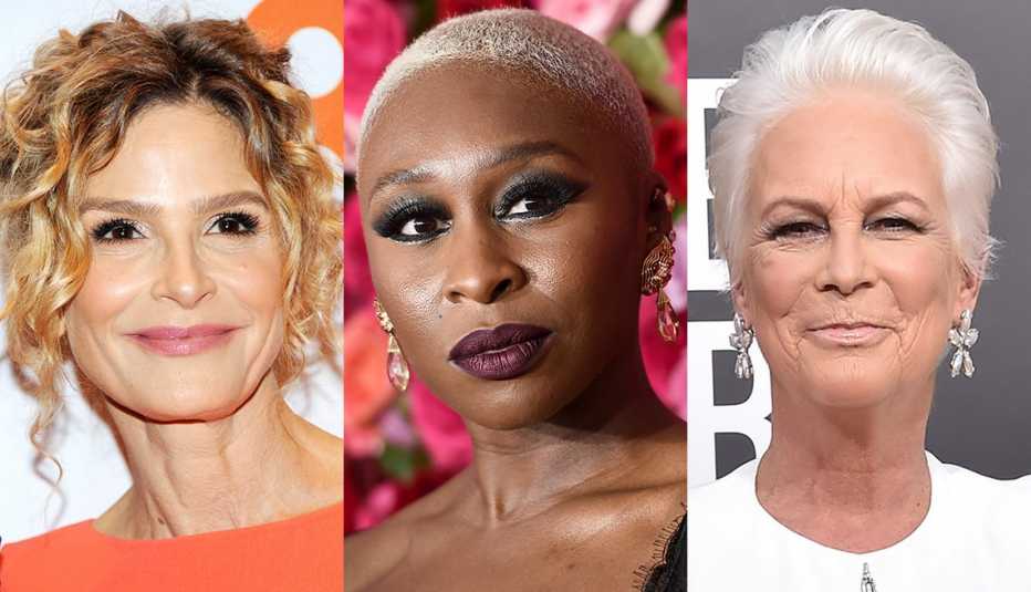Kyra Sedgwick, Cynthia Erivo, Jamie Lee Curtis with various hair styles
