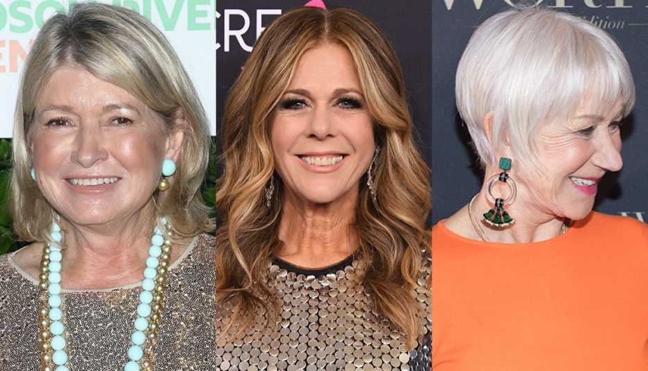 Martha Stewart, Rita Wilson and Helen Mirren with various hair styles Martha Stewart, Rita Wilson and Helen Mirren with various hair styles