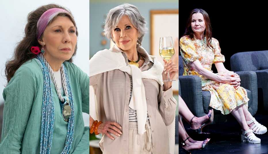 Lily Tomlin, Jane Fonda and Geena Davis Lily Tomlin, Jane Fonda and Geena Davis