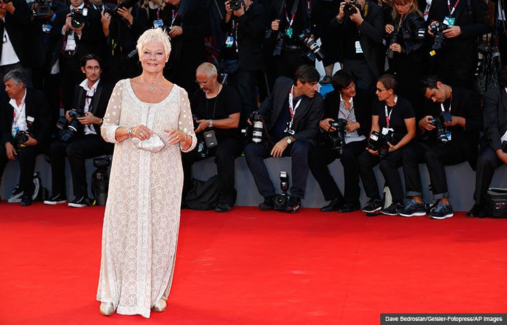 Judi Dench arrives at the Philomena premiere. (Dave Bedrosian/Geisler-Fotopress/AP Images)