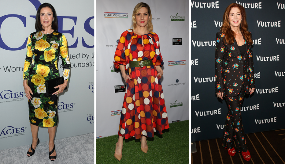 from left to right mimi rogers then rhea seehorn then dana delany