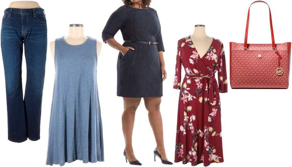 Adriano Goldschmied 32 Waist Jeans; Madewell Forever Casual Dress Size L; M.M. LaFleur Second Act The Etsuko Dress-Brush Jacquard; Lauren by Ralph Lauren Size 14 Casual Dress; Michael Kors Pre-Loved Maisie Large Logo 3-in-1 Tote Bag Adriano Goldschmied 32 Waist Jeans; Madewell Forever Casual Dress Size L; M.M. LaFleur Second Act The Etsuko Dress-Brush Jacquard; Lauren by Ralph Lauren Size 14 Casual Dress; Michael Kors Pre-Loved Maisie Large Logo 3-in-1 Tote Bag