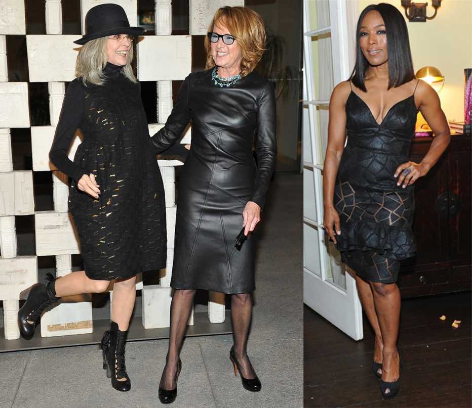 Women wearing black dresses.