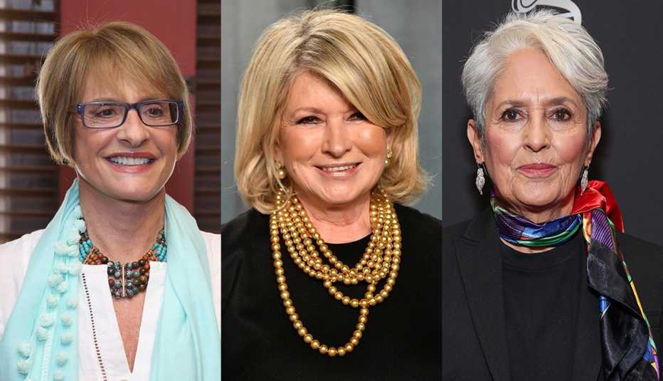 Patti LuPone, Martha Stewart and Joan Baez