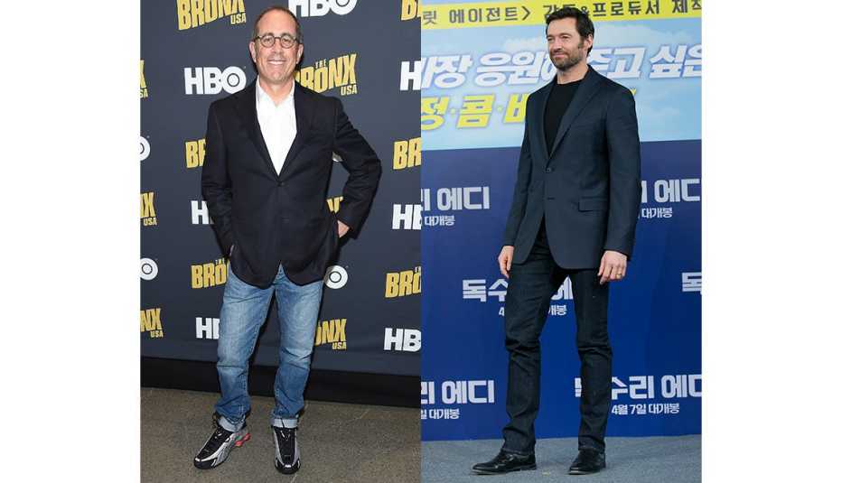 Jerry Seinfeld and Hugh Jackman