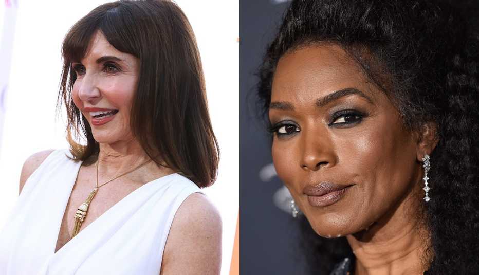 Closeup of women wearing makeup