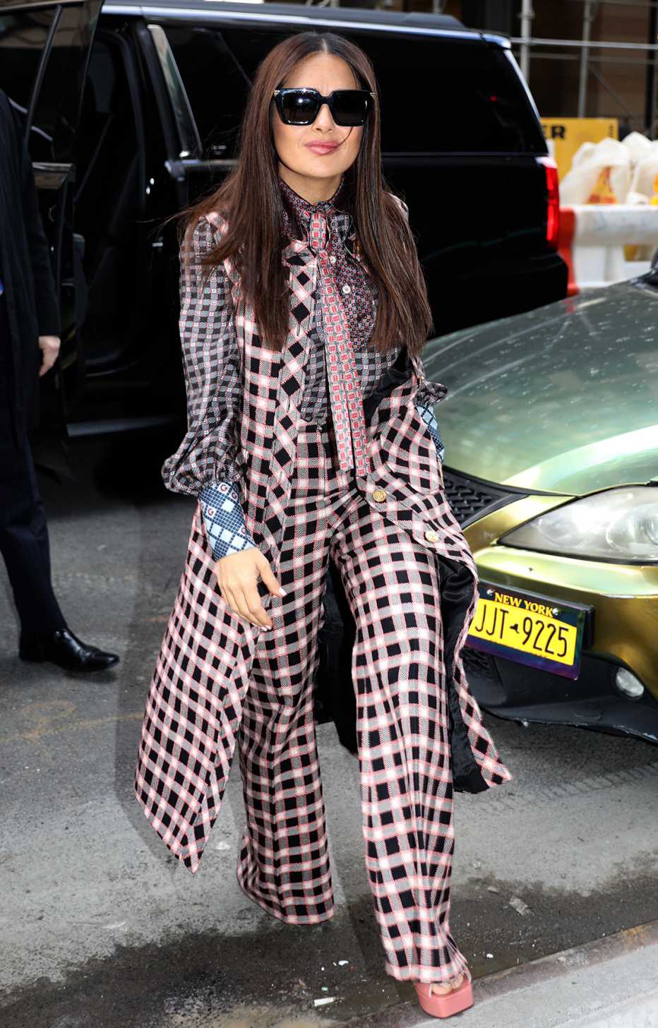 Actress Salma Hayek on the street in New York City
