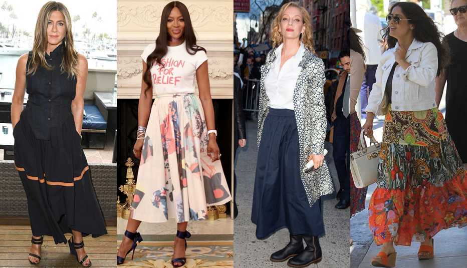 Jennifer Aniston, Naomi Campbell, Uma Thurman, Salma Hayek