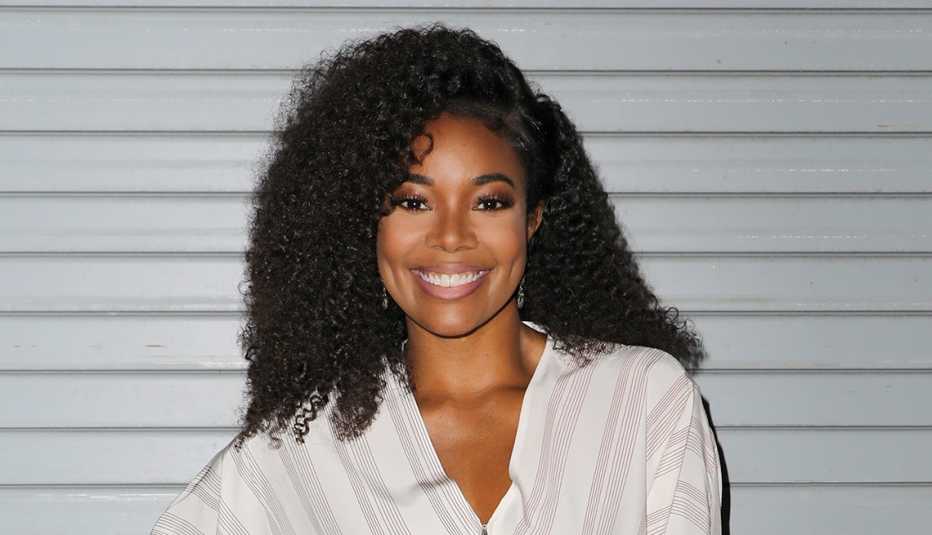 Gabrielle Union is seen on the set of "Despierta America" at Univision Studios to promote the film "Breaking In" on April 24, 2018 in Miami, Florida. 