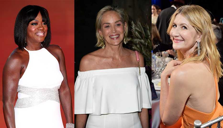 Actresses Viola Davis Sharon Stone and Laura Dern