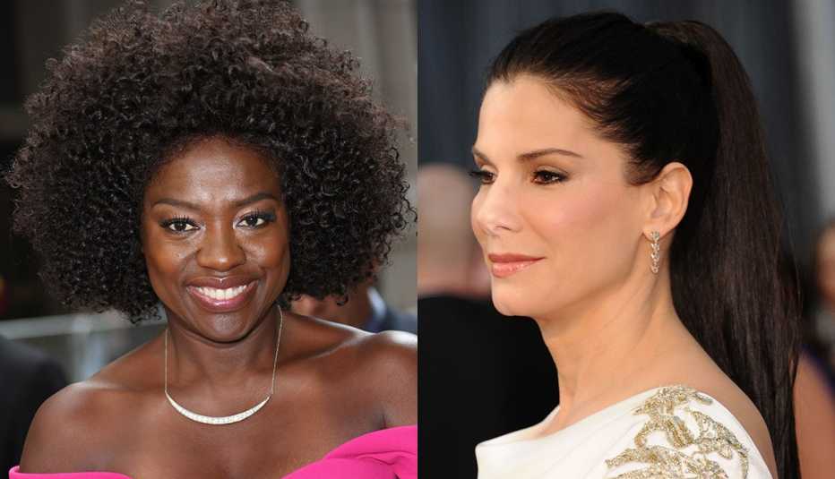 Side-by-side photo of Viola Davis and Sandra Bullock