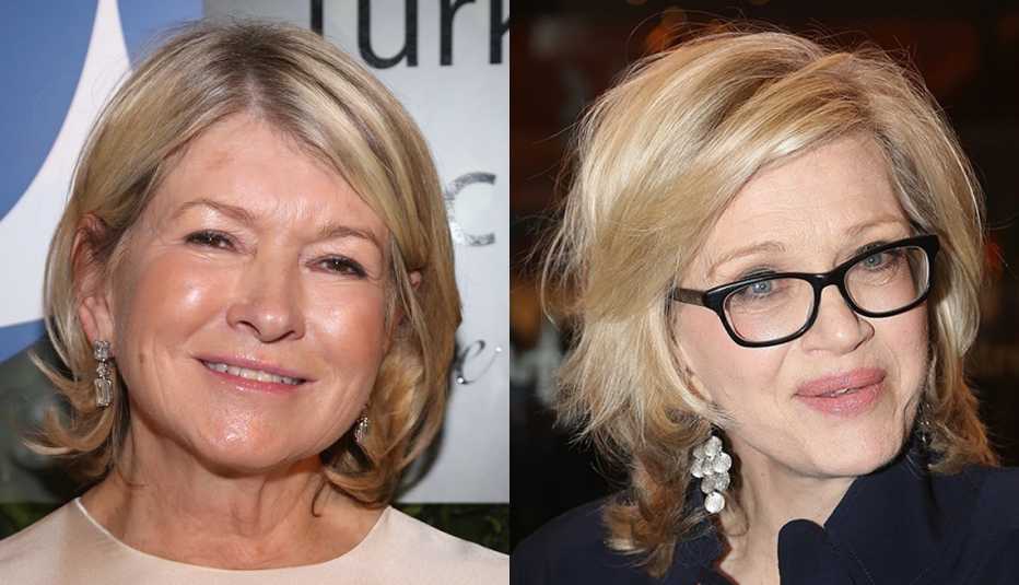 Martha Stewart and Diane Sawyer with an elegant shag