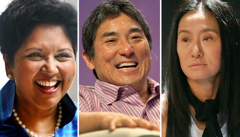 Indra Nooyi, Guy Kawasaki, and Vera Wang 