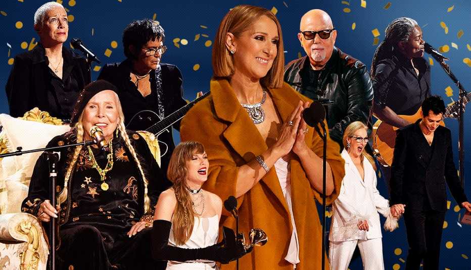 Celebrities at the 66th Grammy Awards