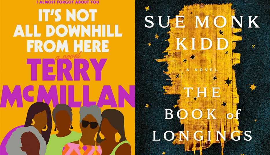 It's Not All Downhill From Here and The Book of Longings book covers