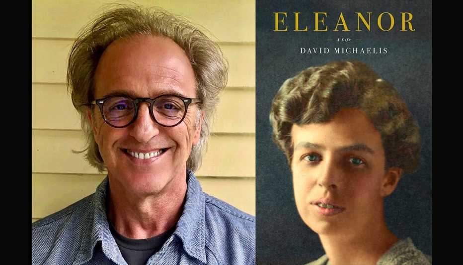 photo of author david michaelis and his book cover eleanor