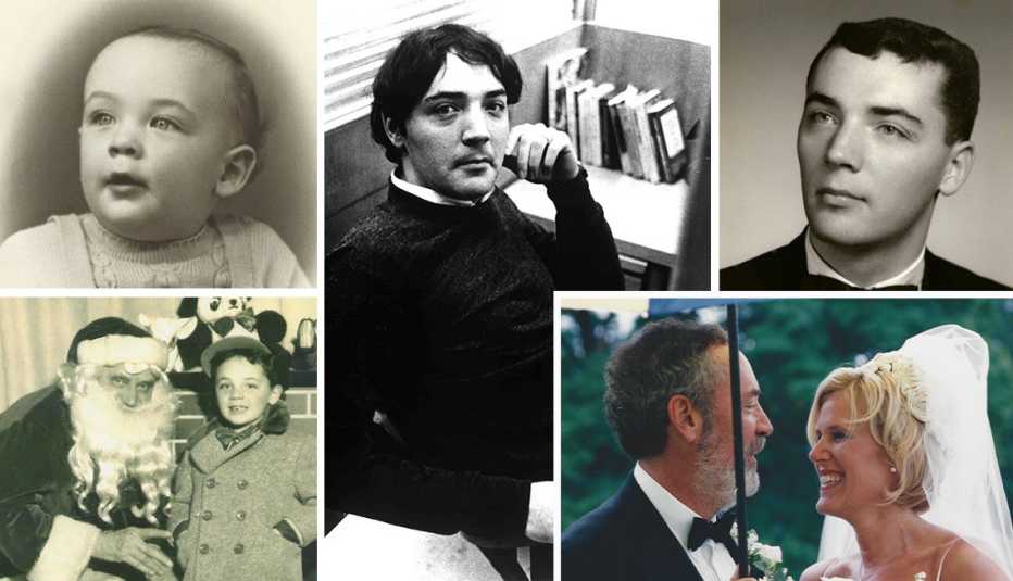 photo collage of images from james patterson including him as a baby as a child meeting santa claus working at an advertising agency and at his wedding to wife sue photo collage of images from james patterson including him as a baby as a child meeting santa claus working at an advertising agency and at his wedding to wife sue