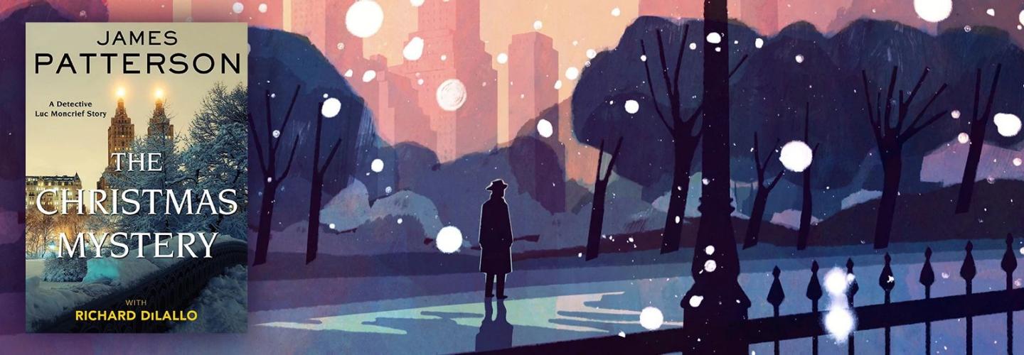 illustration of a man standing alone outside in the snow