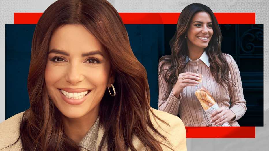 a collage of images of eva longoria smiling
