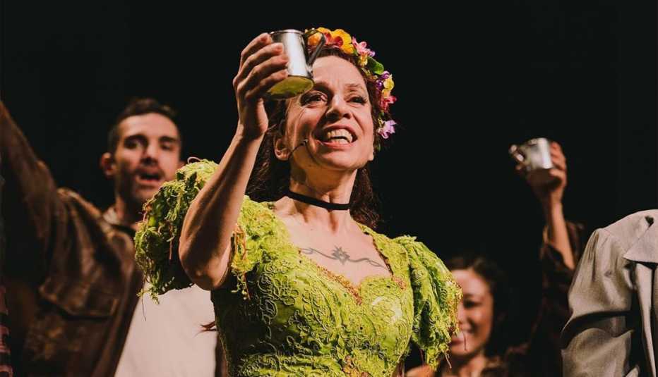 Ani DiFranco as Persephone in the musical "Hadestown" ani difranco as persephone in the musical hadestown
