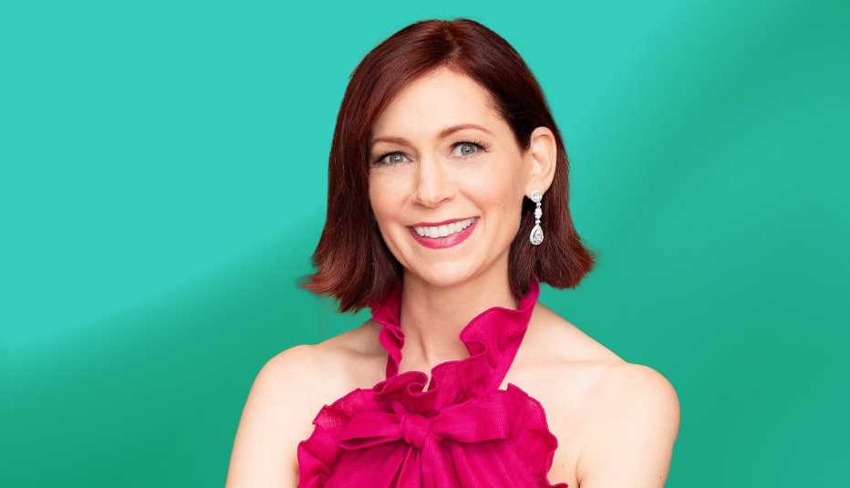 carrie preston on green ombre background