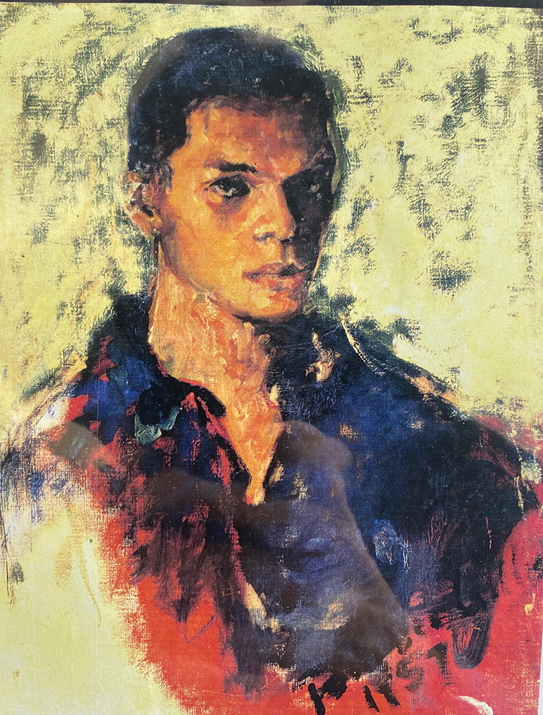 Billy Dee Williams ‘Farewell’ self-portrait, painted in 1957 self-portrait painting of billy dee williams