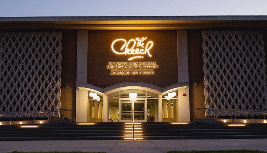 The Cheech Marin Center for Chicano Art and Culture entrance in Riverside, California. The Cheech Marin Center for Chicano Art and Culture entrance in Riverside, California.