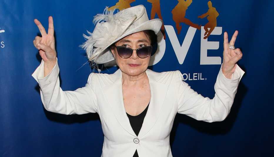 yoko ono at the tenth anniversary celebratio nof the beatles love by cirque du soleil in las vegas nevada yoko ono at the tenth anniversary celebratio nof the beatles love by cirque du soleil in las vegas nevada