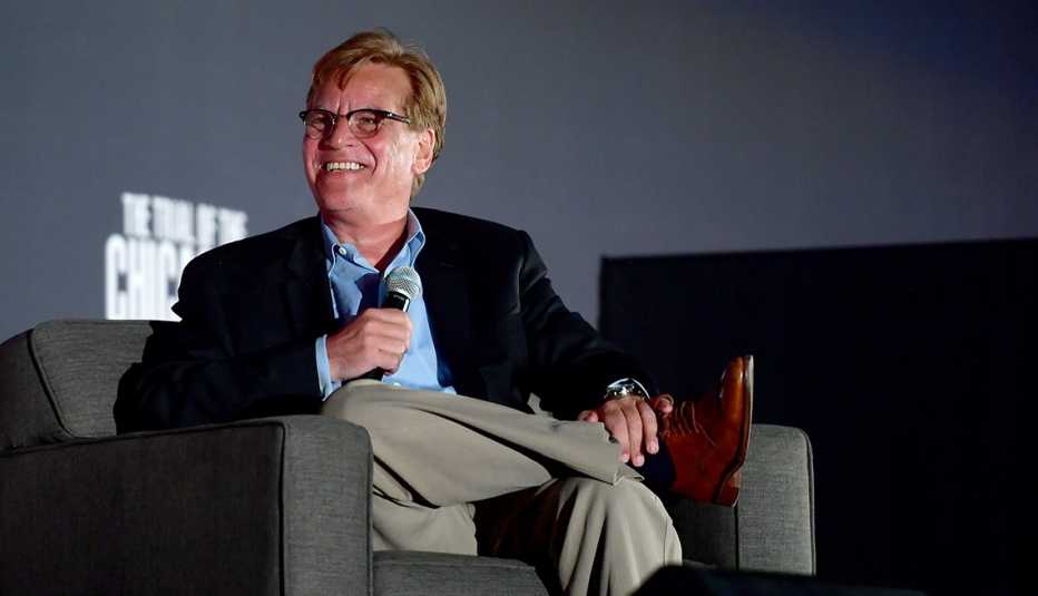 aaron sorkin speaking on stage