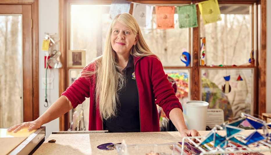 Jill Bolte Taylor in her studio