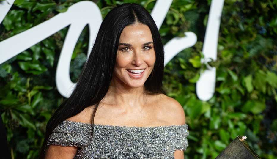 Actress Demi Moore on the red carpet at The Fashion Awards 2021 at Royal Albert Hall