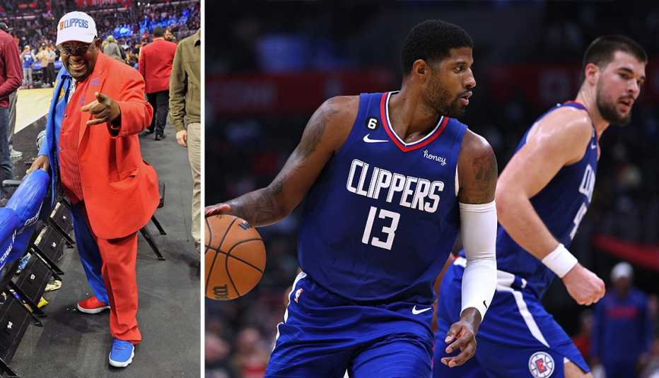 left clipper darrell bailey is a fan of the los angeles clippers shown right