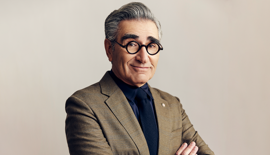 eugene levy against off-white background