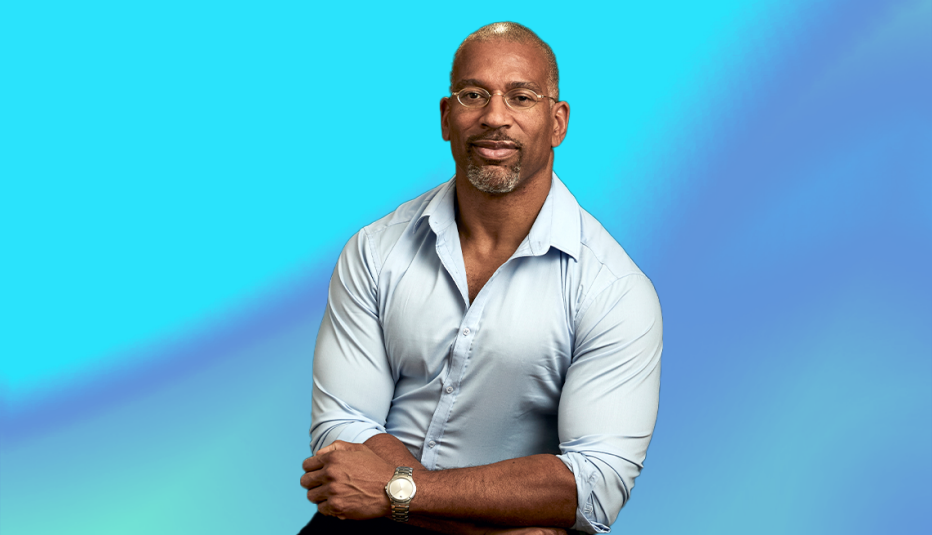 christian cooper against blue background