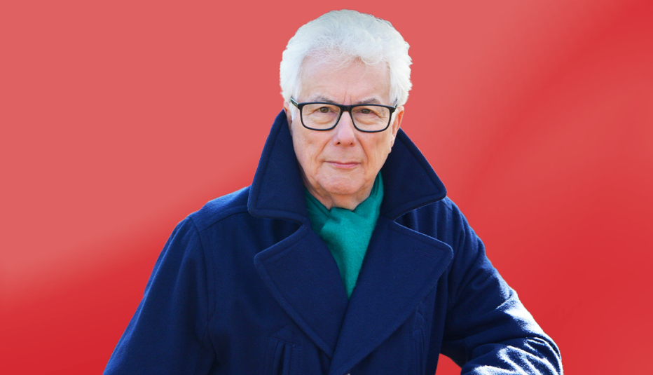 ken follett against red ombre background