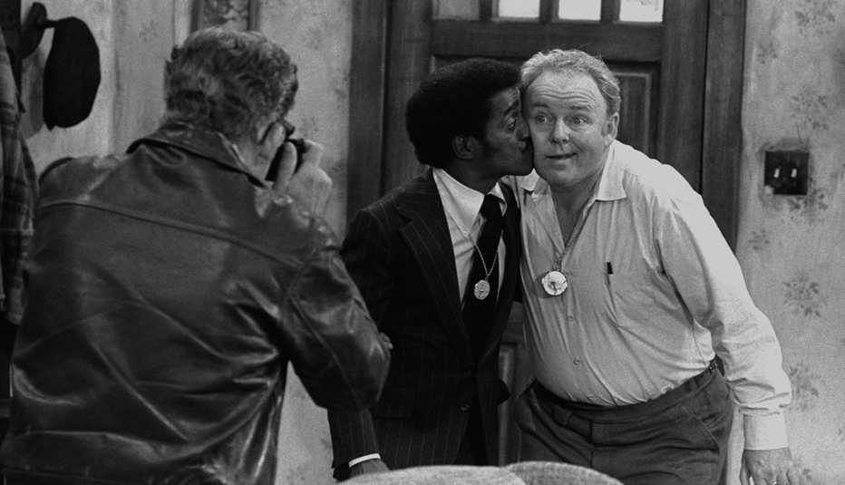 Sammy Davis Jr., Carroll O'Connor in "All in the Family"