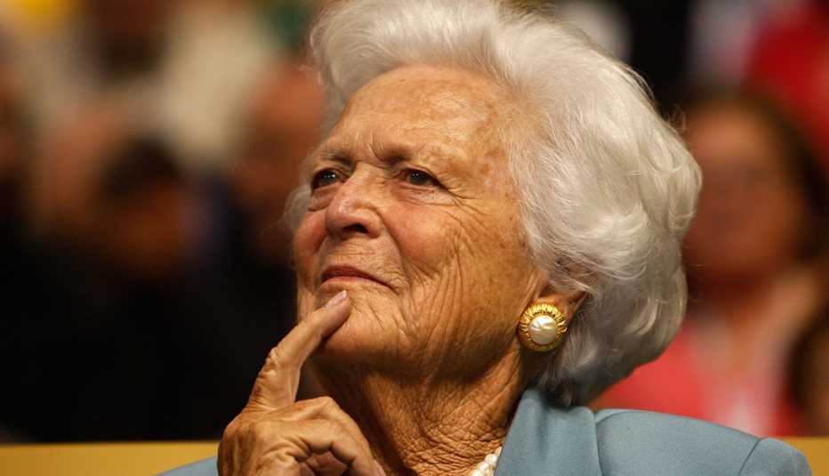 Former first lady Barbara Bush attends day two of the Republican National Convention (RNC) at the Xcel Energy Center on September 2, 2008 in St. Paul, Minnesota. The GOP will nominate U.S. Sen. John McCain (R-AZ) as the Republican choice for U.S. Preside Former first lady Barbara Bush attends day two of the Republican National Convention (RNC) at the Xcel Energy Center on September 2, 2008 in St. Paul, Minnesota. The GOP will nominate U.S. Sen. John McCain (R-AZ) as the Republican choice for U.S. Preside