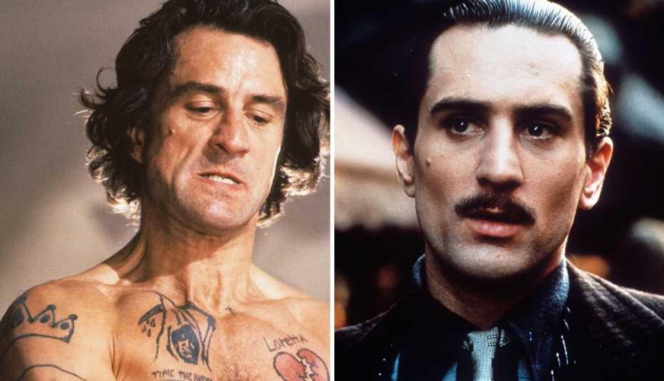 left robert de niro in cape fear right robert de niro in the godfather part two