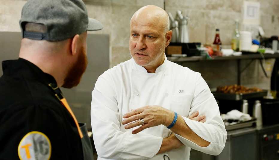 Tom Colicchio on "Top Chef" tom colicchio in a still from top chef
